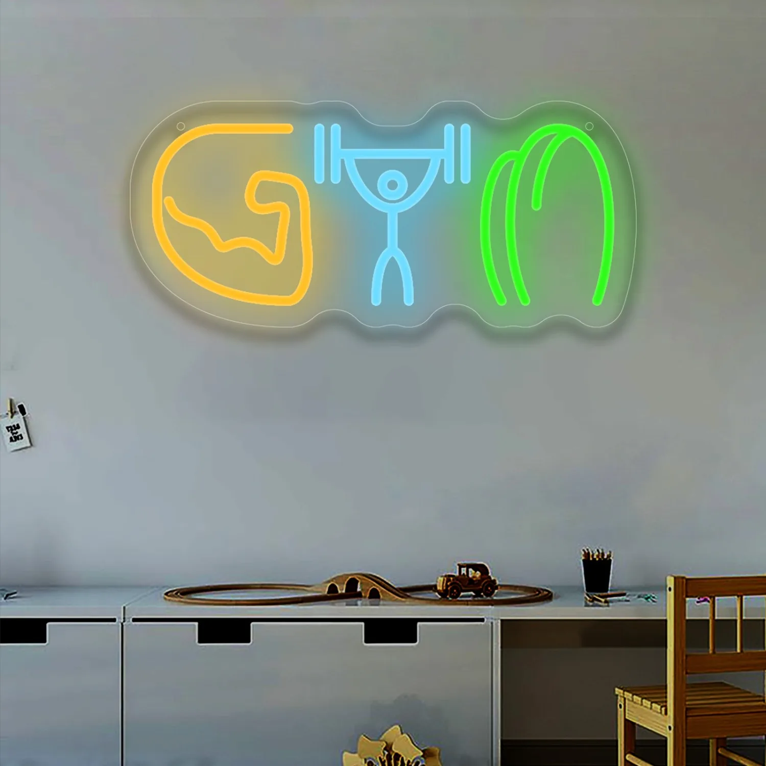 Lampu Neon Gym Angkat Beban Ot - Home Gym Neon Sign ulasan dan harga
