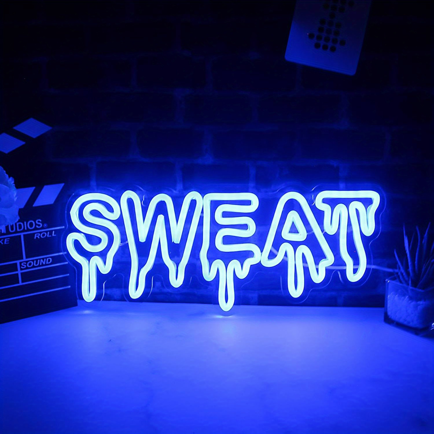 Lampu Neon LED Biru dengan Efe - Home Gym Neon Sign ulasan dan harga